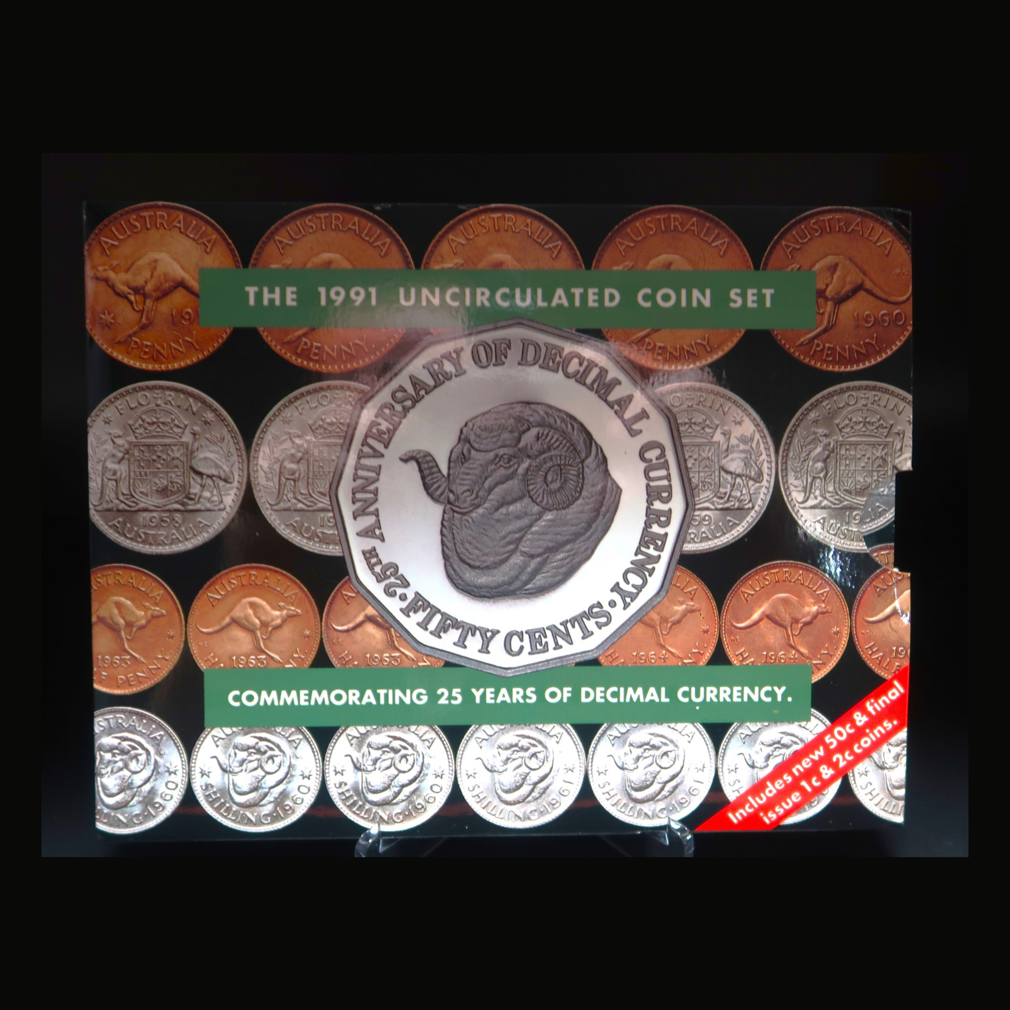 1991 RAM Uncirculated Year Set - 25th anniversary of decimal currency
