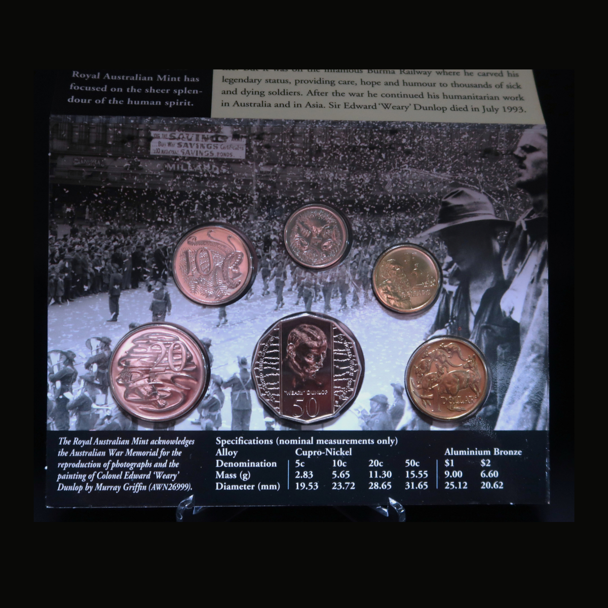 1995 RAM Uncirculated Year Set - End of WWII