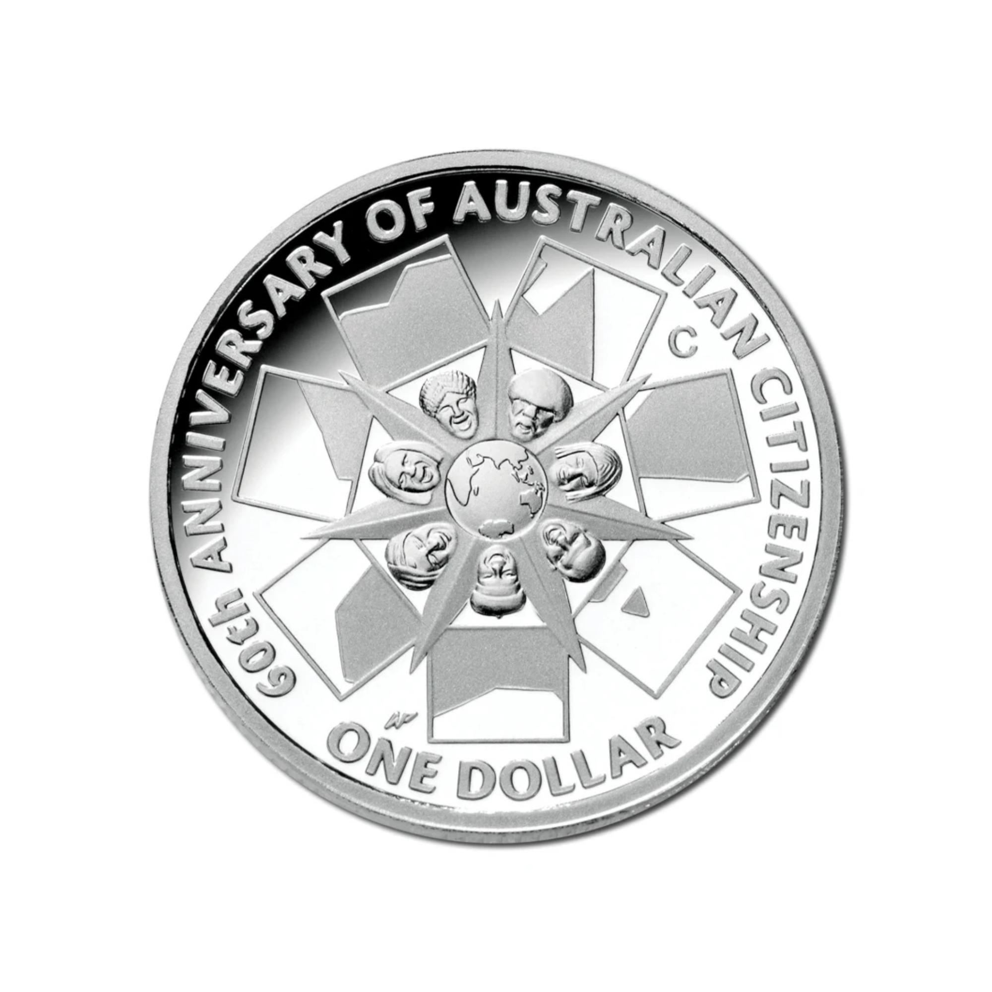 2003 Australian One Dollar ($1) 60 Years of Australian Citizenship Silver Proof