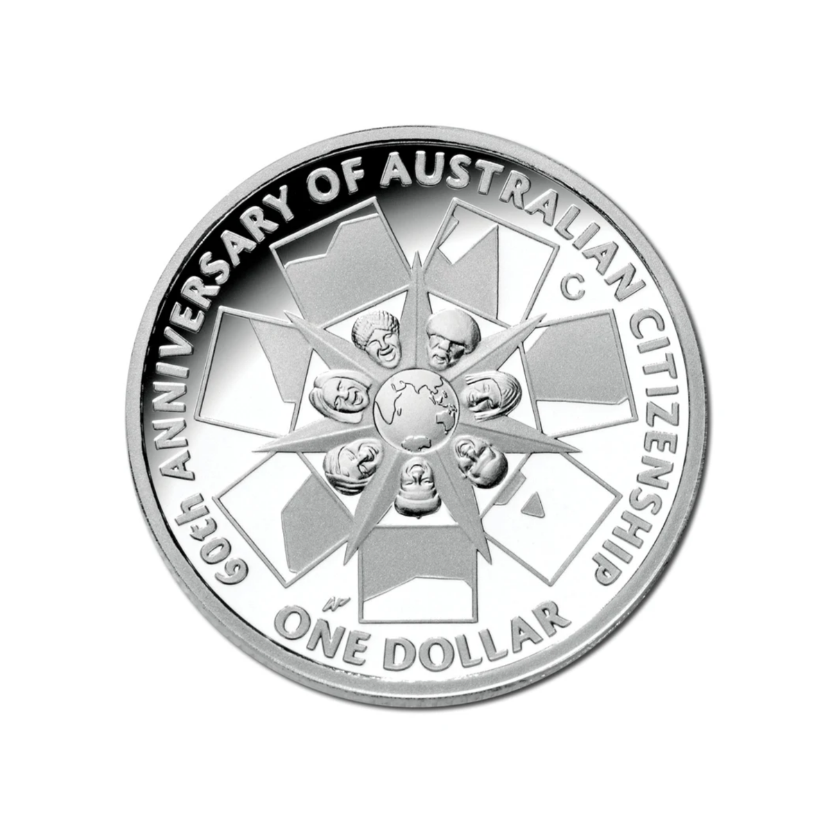 2003 Australian One Dollar ($1) 60 Years of Australian Citizenship Silver Proof