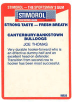 1990 Stimorol Rugby League #38 Joe Thomas