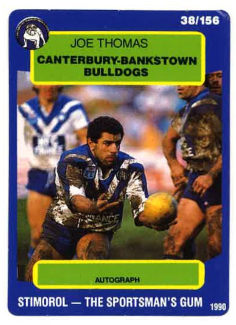 1990 Stimorol Rugby League #38 Joe Thomas