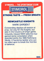 1990 Stimorol Rugby League #91 Mark Sargent