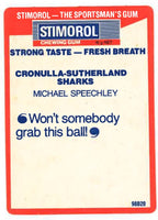 1990 Stimorol Rugby League #45 Micahel Speechley