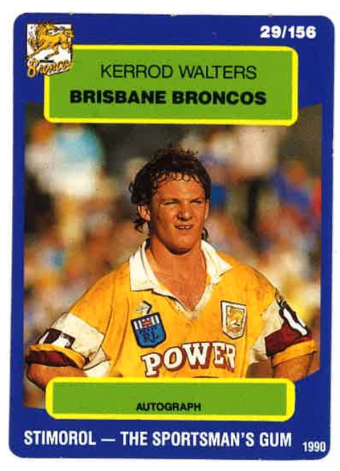 1990 Stimorol Rugby League #29 Kerrod Walters