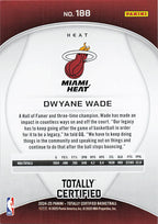 2024-25 Panini Totally Certified #188 Dwyane Wade