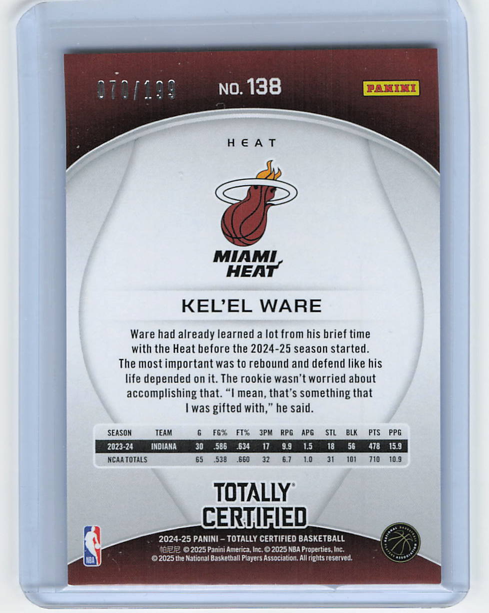 2024-25 Panini Prizm #2 Kel'el Ware Emergent Prizms Blue Pulsar #/99