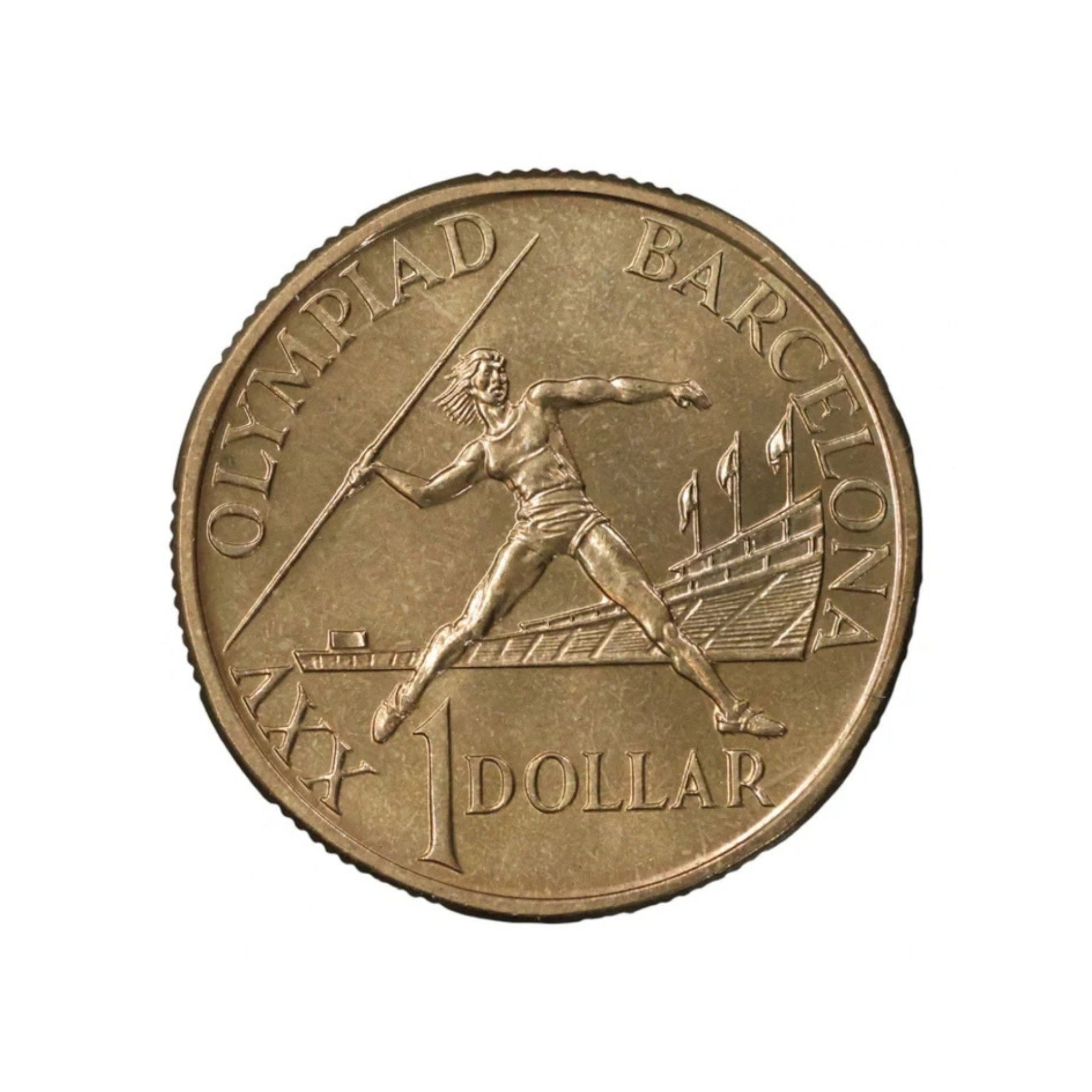1992 Australian One Dollar ($1) Barcelona Olympics in Wallet