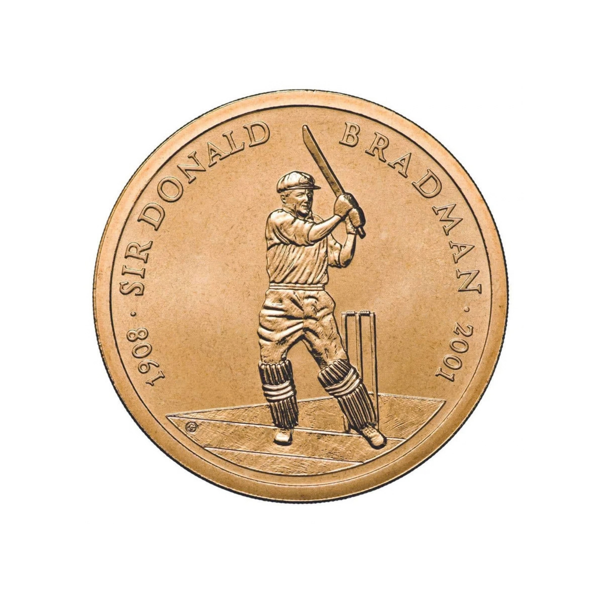 2001 Australian Five Dollar ($5) Coin - Bradman