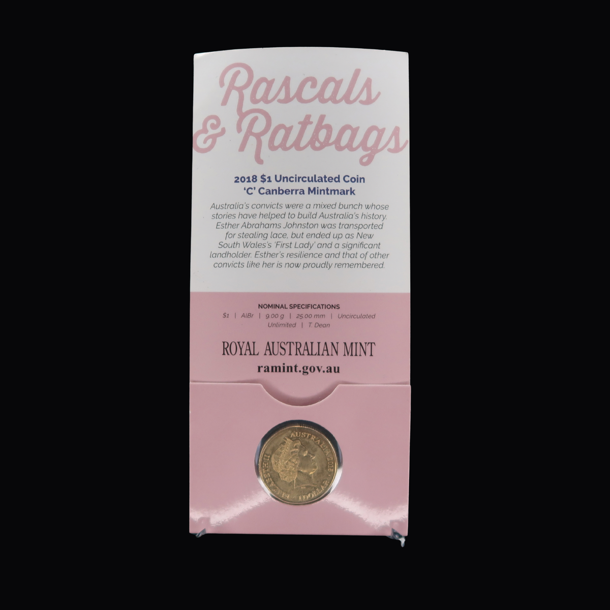 2018 Australian $1 - Australias Convict Era - Rascals and Ratbags - "C"