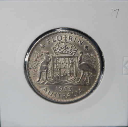 1953-1954 Australian Florin Queen Elizabeth II