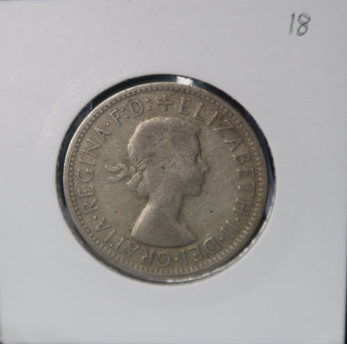 1956-1963 Australian Florin Queen Elizabeth II