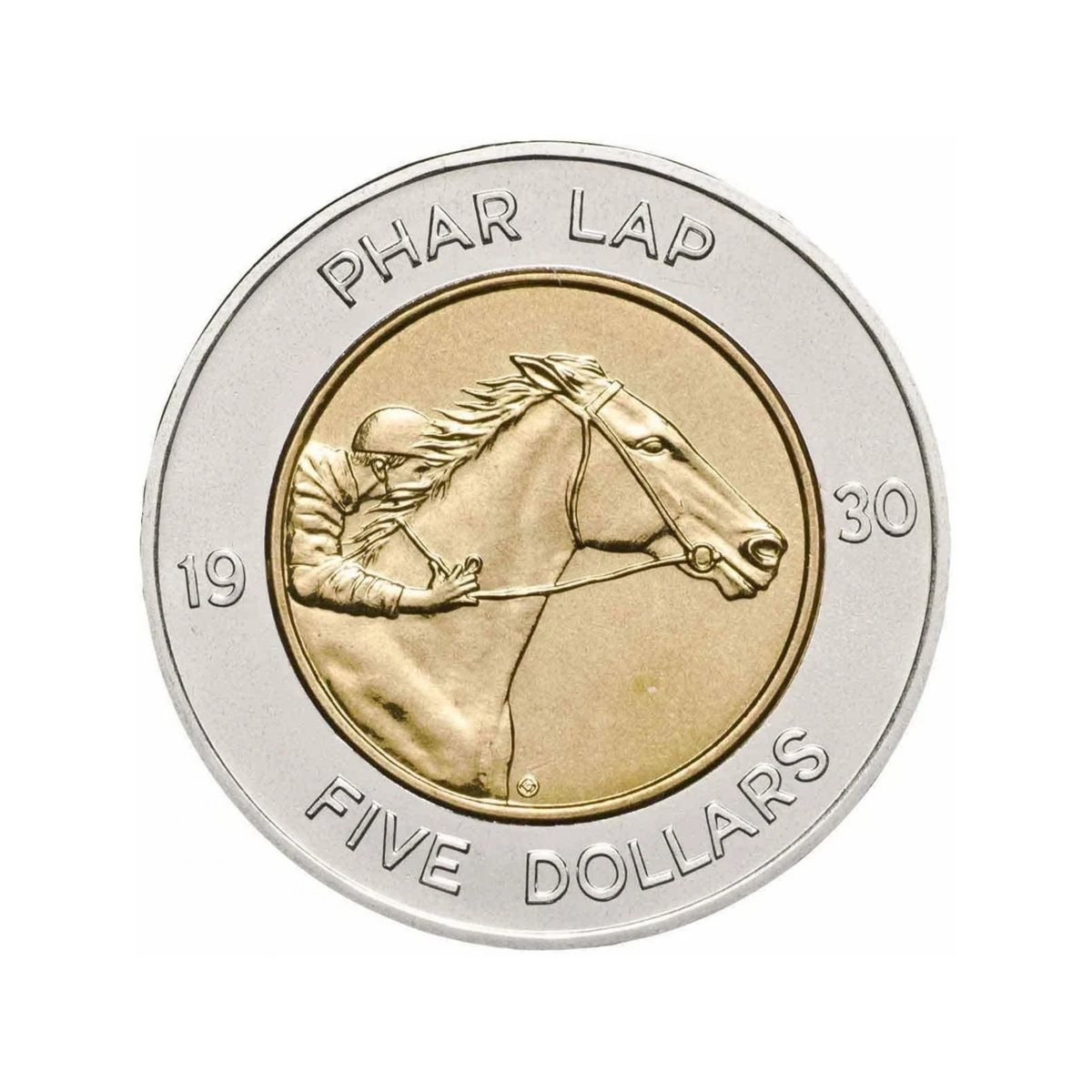 2000 Australian Five Dollar ($5) Coin - Phar Lap - Bi-Metal