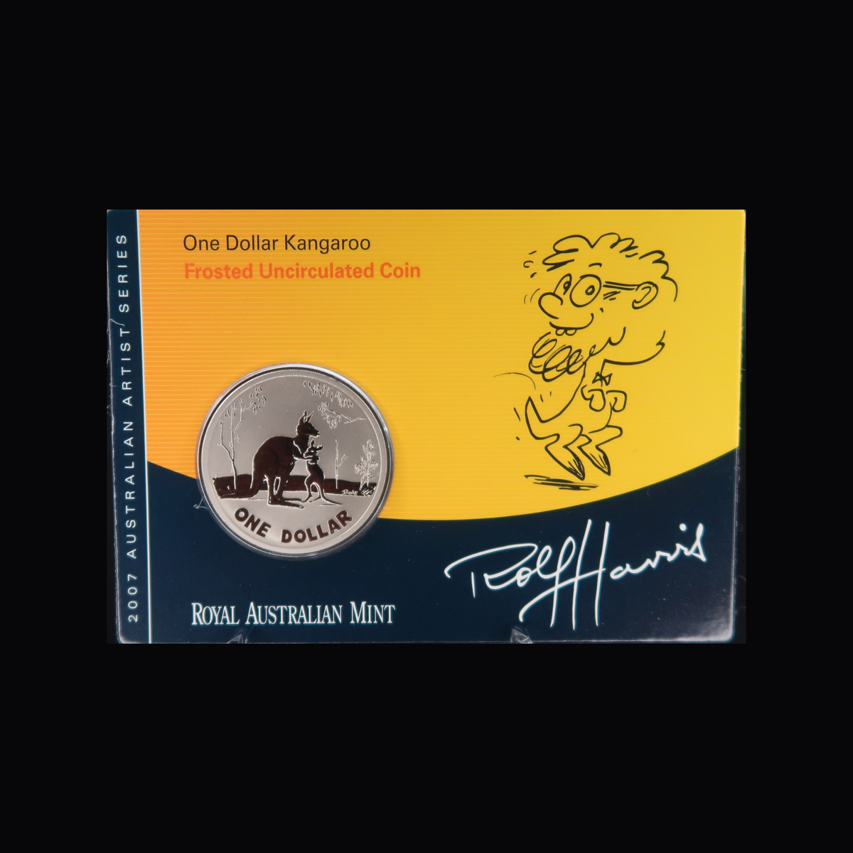 2007 $1  Kangaroo - Rolf Harris Cupro-Nickel Specimen