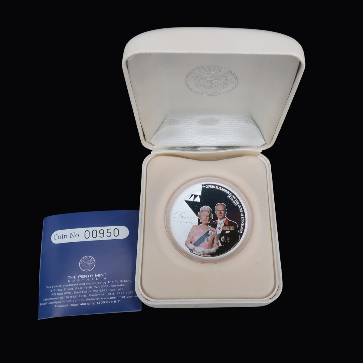 2007 Australian One Dollar ($1) Royal Diamond Wedding Anniversary Silver Ounce