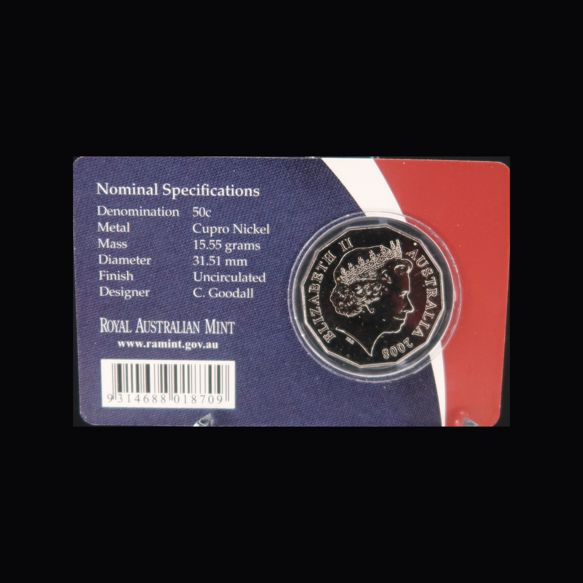 2008 Australian 50c - Centenary of Scouts Uncirculated Coin