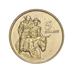 1990 Australian Five Dollar ($5) Coin 75th ANZAC