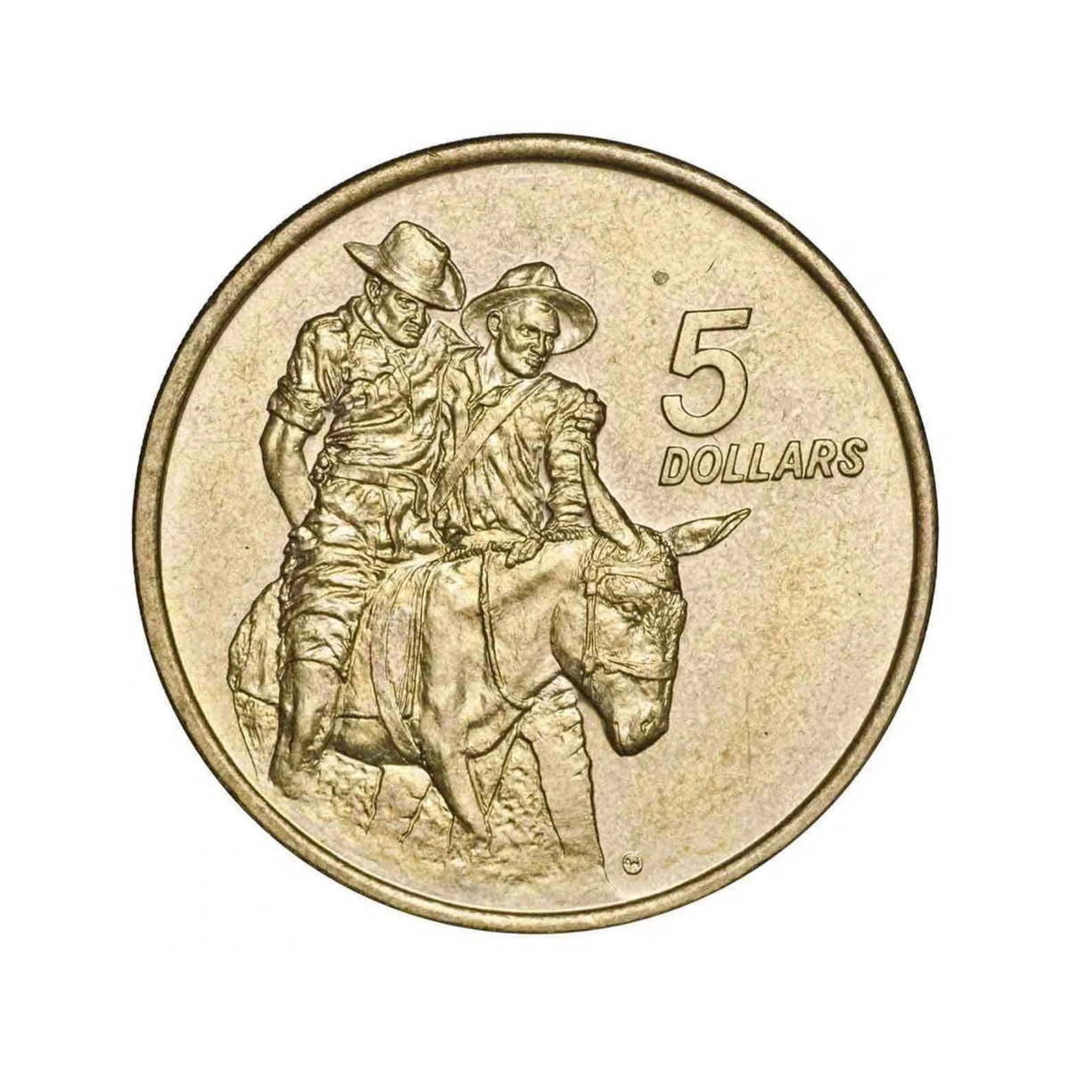 1990 Australian Five Dollar ($5) Coin 75th ANZAC